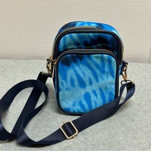 Like Dream blue tie dye crossbody bag with adjustable and detachable nylon strap